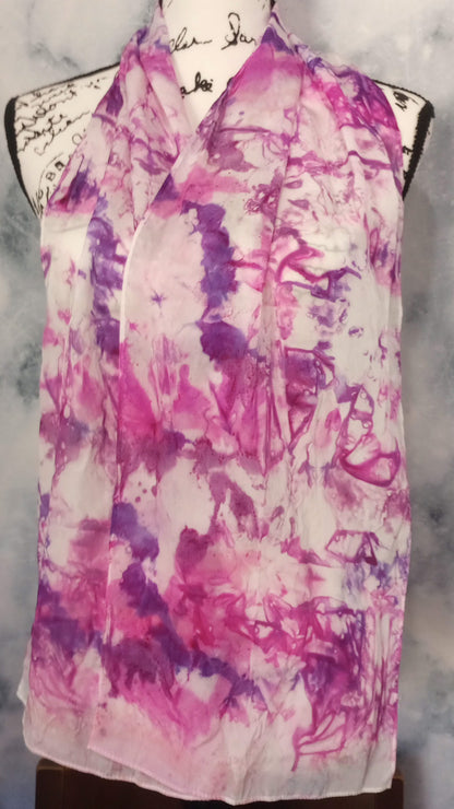 JULIET Hand-Dyed Silk Crepe Scarf - 11 x 60 inches