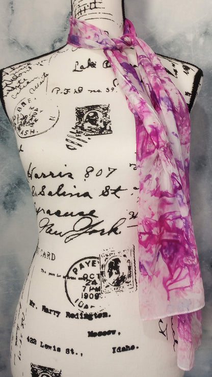 JULIET Hand-Dyed Silk Crepe Scarf - 11 x 60 inches