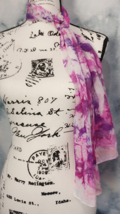JULIET Hand-Dyed Silk Crepe Scarf - 11 x 60 inches