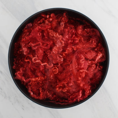 KID MOHAIR LOCKS in Vermillion