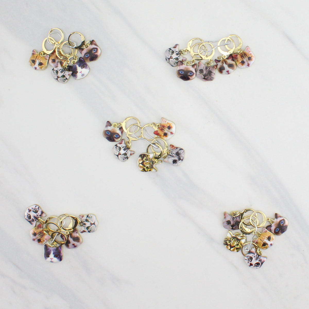 KITTY CAT STITCH MARKER SETS FOR KNITTING AND CROCHET