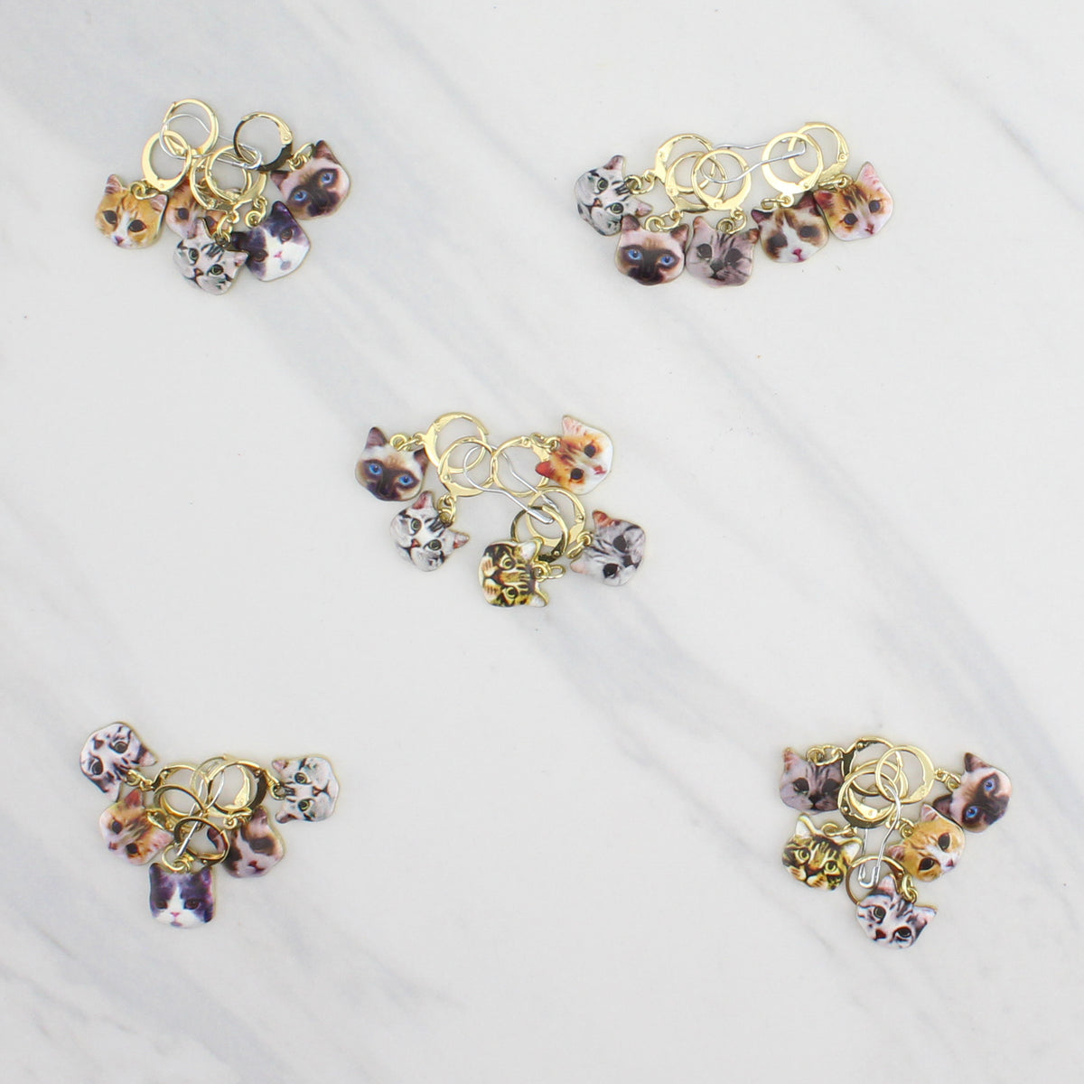KITTY CAT STITCH MARKER SETS FOR KNITTING AND CROCHET