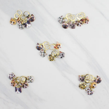 KITTY CAT STITCH MARKER SETS FOR KNITTING AND CROCHET