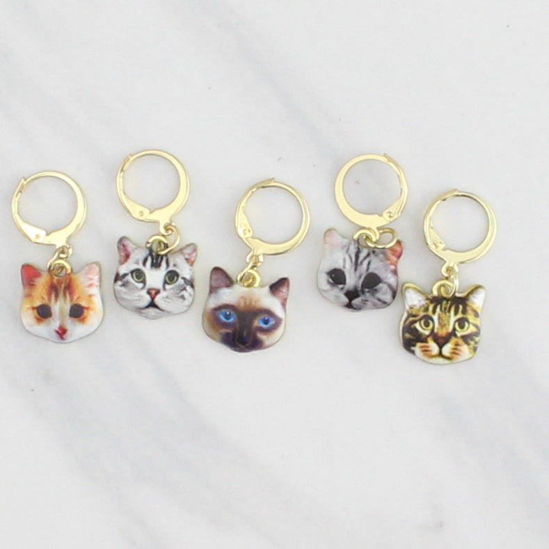 KITTY CAT STITCH MARKER SETS FOR KNITTING AND CROCHET