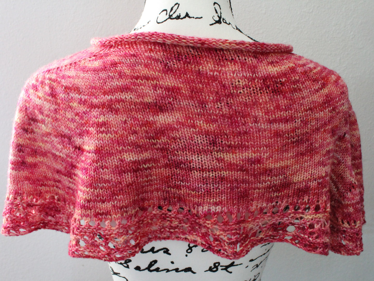 KNITTING BY THE POOL PONCHETTE - Assigned Pooling Knitting Pattern - Purple Lamb