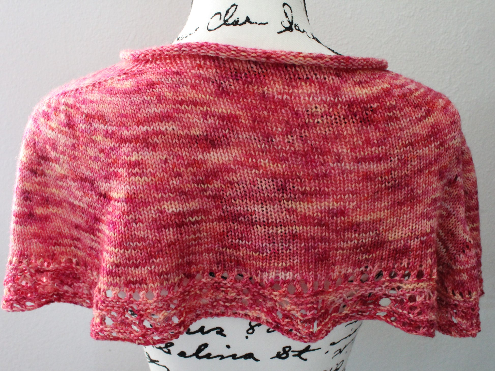 KNITTING BY THE POOL PONCHETTE - Assigned Pooling Knitting Pattern - Purple Lamb
