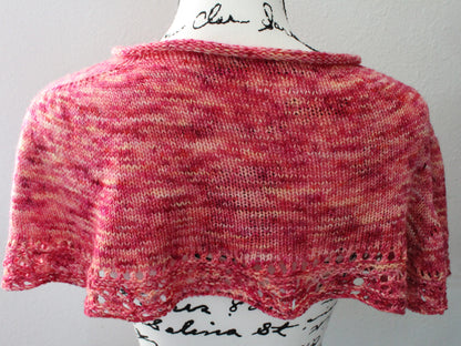 KNITTING BY THE POOL PONCHETTE - Assigned Pooling Knitting Pattern - Purple Lamb