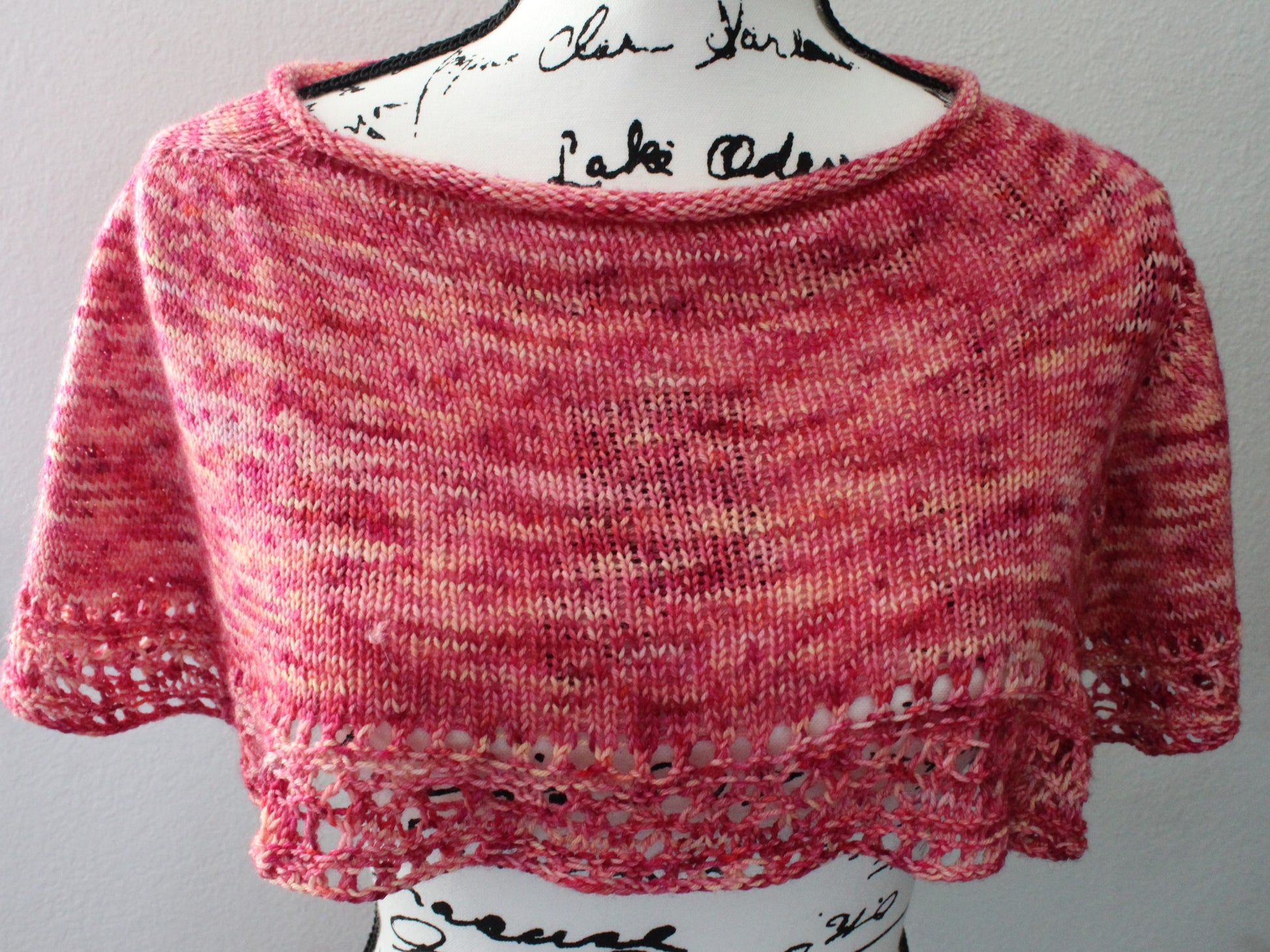 KNITTING BY THE POOL PONCHETTE - Assigned Pooling Knitting Pattern - Purple Lamb