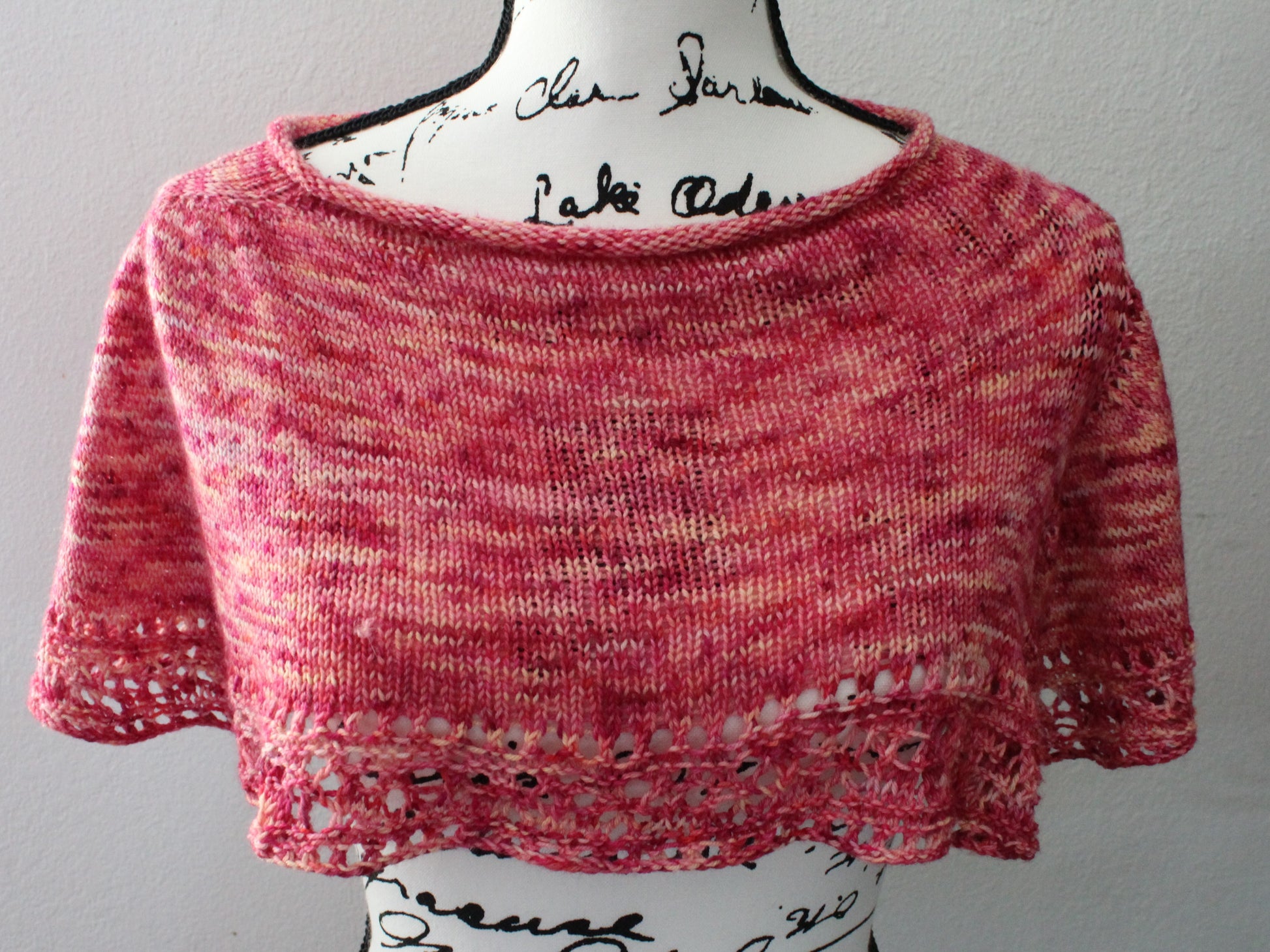 KNITTING BY THE POOL PONCHETTE - Assigned Pooling Knitting Pattern - Purple Lamb