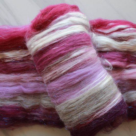 KRISTIN LAVRANSDATTER Soft Luxury Art Batts to Spin and Felt - Purple Lamb