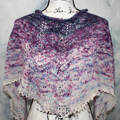 ANGEL WINGS PONCHETTE KITS on Shimmer Sock - Purple Lamb