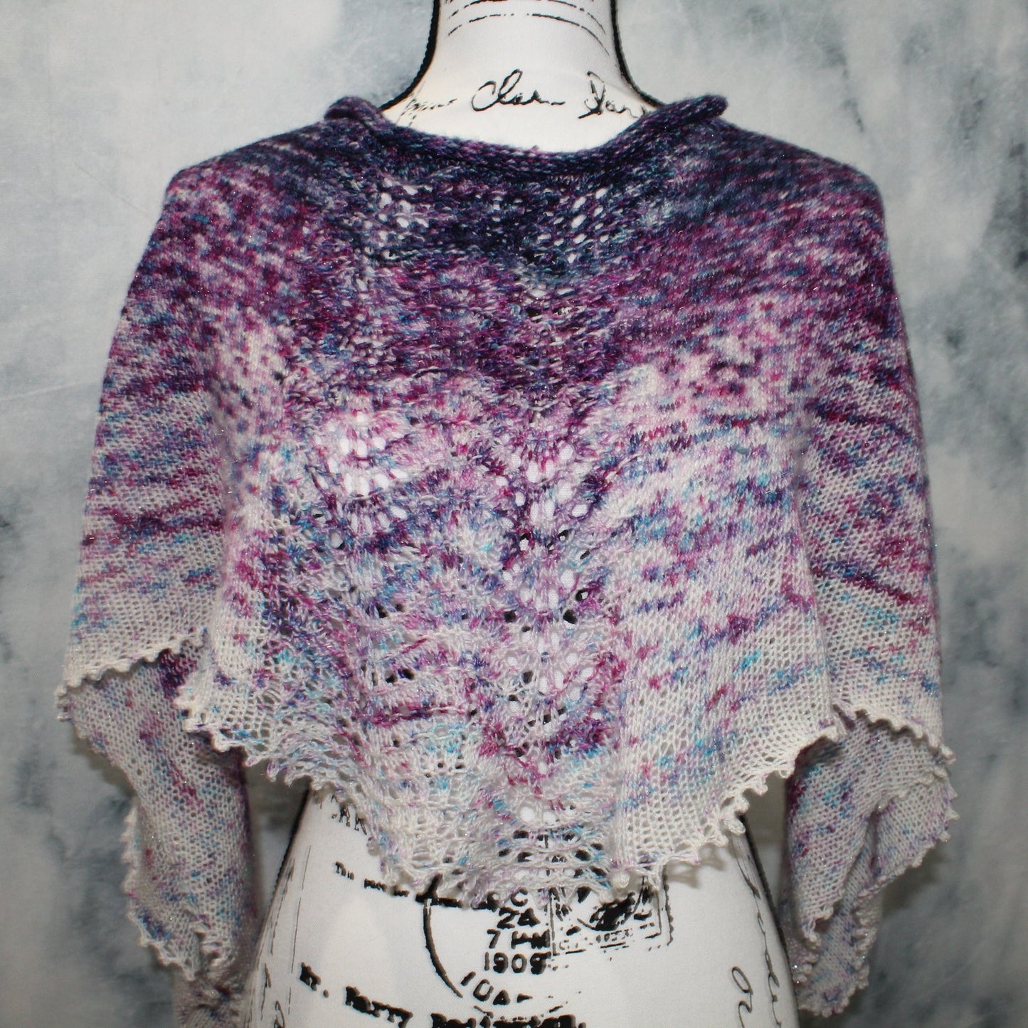 ANGEL WINGS PONCHETTE KITS on Shimmer Sock - Purple Lamb