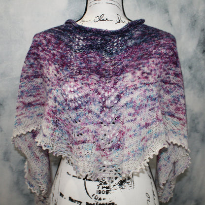 ANGEL WINGS PONCHETTE KITS on Shimmer Sock - Purple Lamb