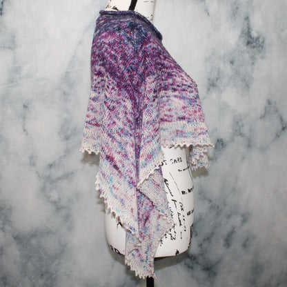 ANGEL WINGS PONCHETTE KITS on Shimmer Sock - Purple Lamb