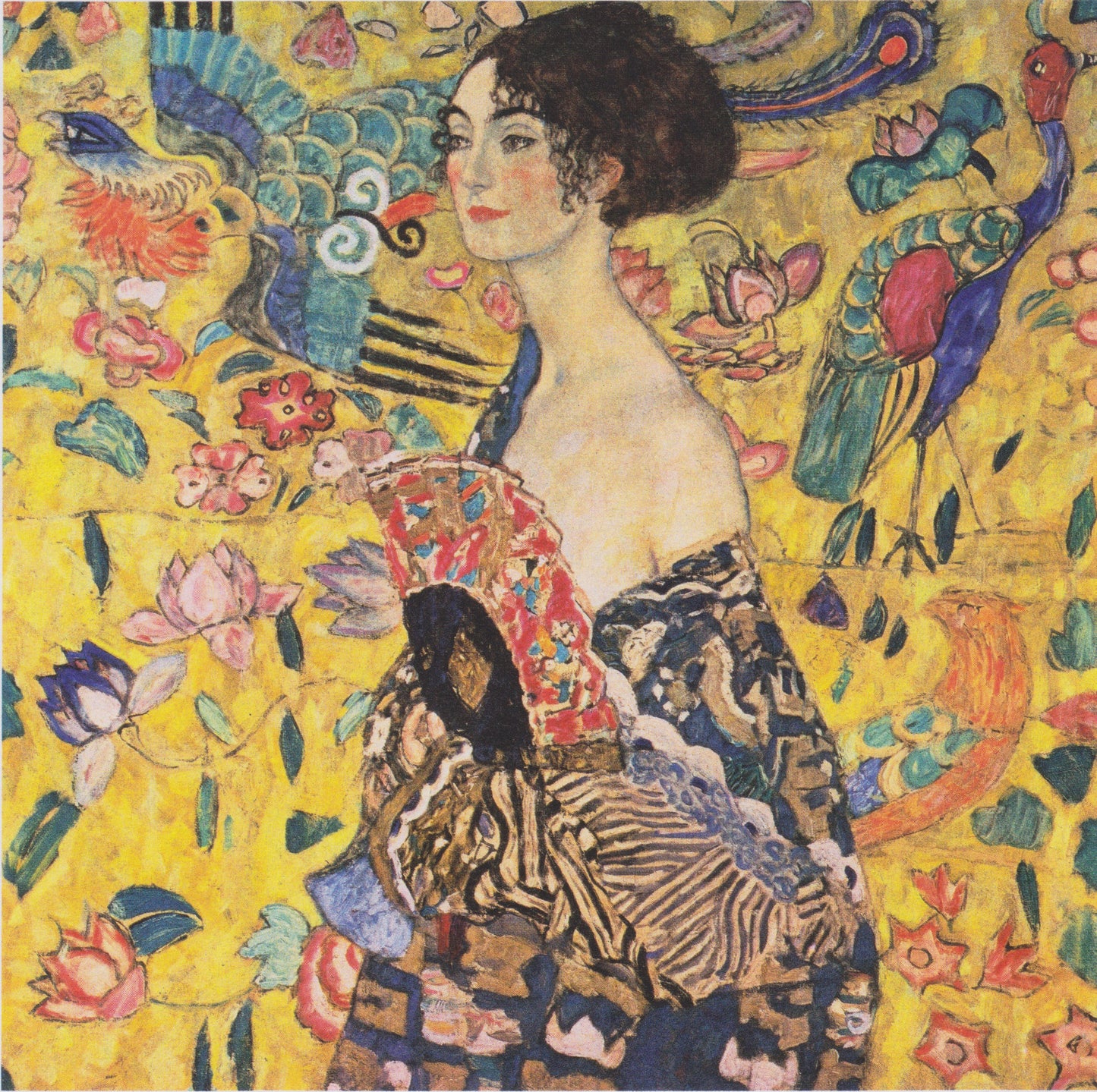 KLIMT'S LADY WITH A FAN Art Batts to Spin and Felt