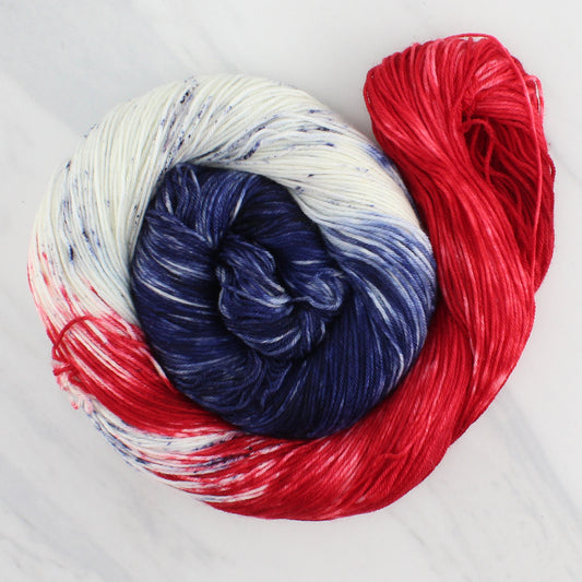 LIBERTY Hand-Dyed Yarn on Sock Perfection