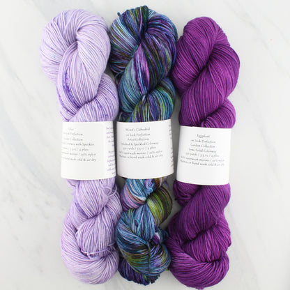 EGGPLANT on Sock Perfection - Indie-Dyed Yarn - Purple Lamb