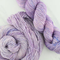 LILAC Indie-Dyed Yarn on Sparkly Merino Sock