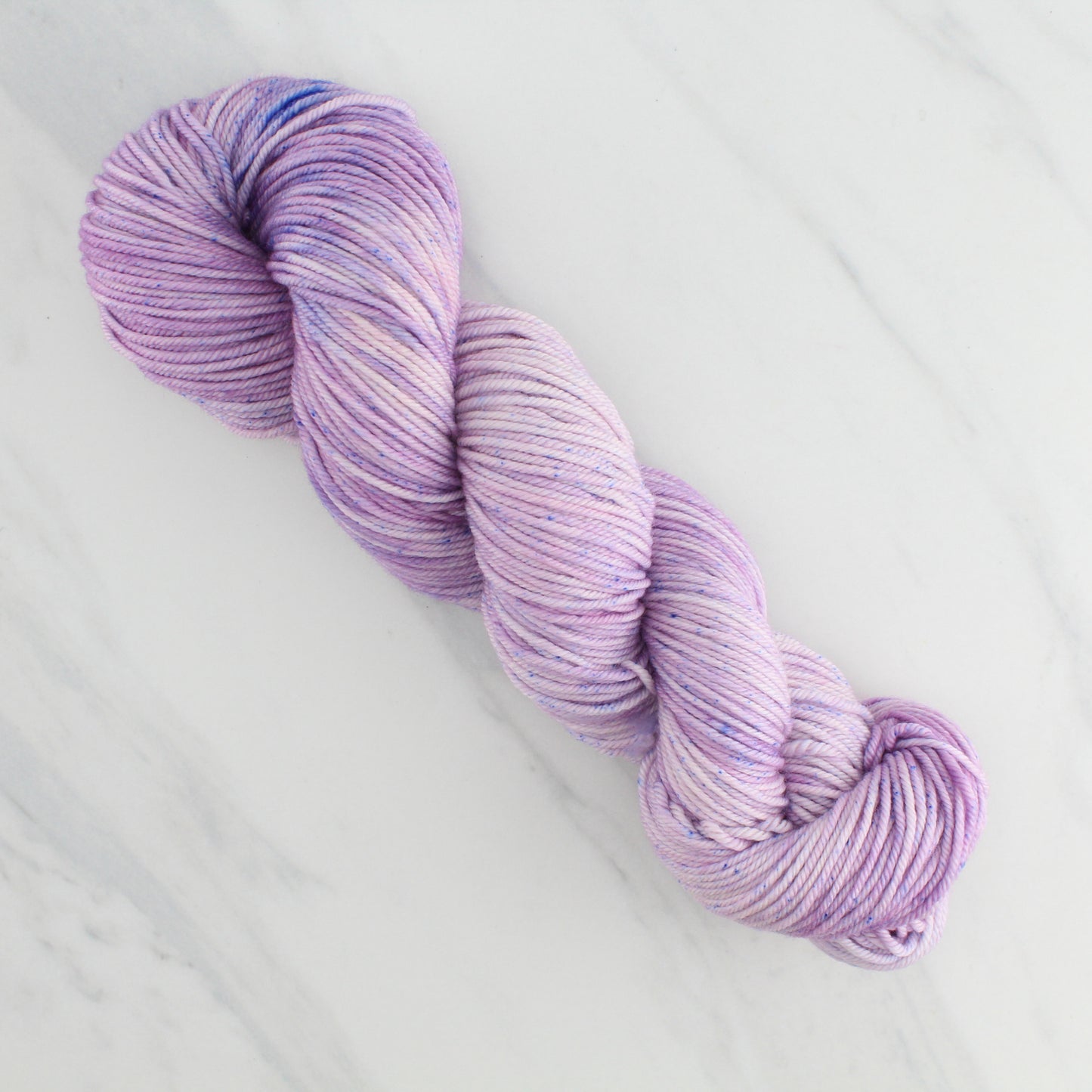 LILAC Hand Dyed on Squoosh Worsted - Semi-Solid Colorway with Speckles