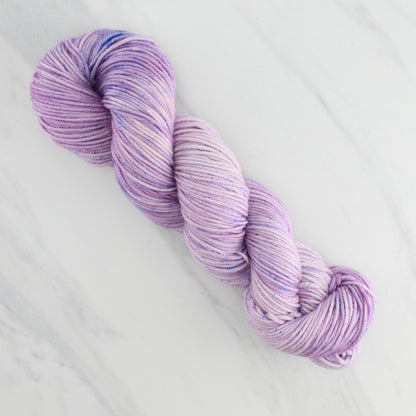 LILAC Hand Dyed on Squoosh Worsted - Semi-Solid Colorway with Speckles