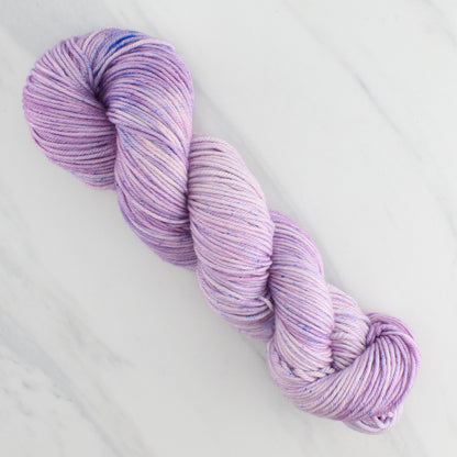 LILAC Hand Dyed on Squoosh Worsted - Semi-Solid Colorway with Speckles