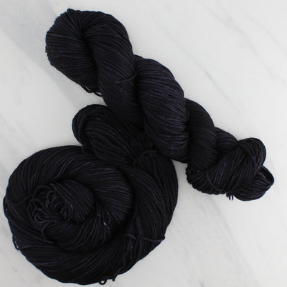 LITTLE BLACK DRESS Hand Dyed on Squoosh DK - Semi-Solid Colorway
