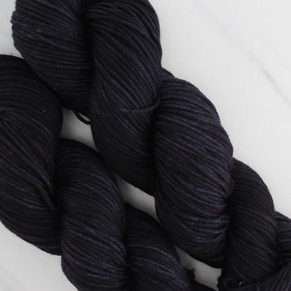 LITTLE BLACK DRESS Hand Dyed on Squoosh DK - Semi-Solid Colorway