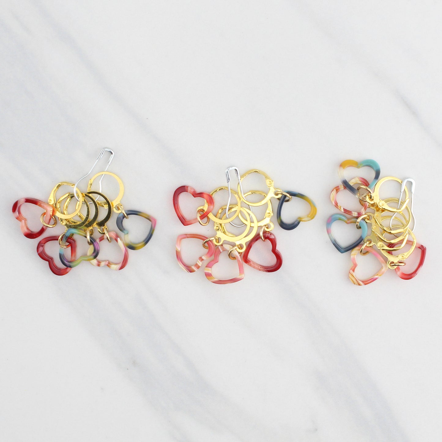 LITTLE HEARTS STITCH MARKER SETS FOR KNITTING AND CROCHET