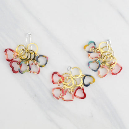 LITTLE HEARTS STITCH MARKER SETS FOR KNITTING AND CROCHET