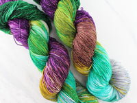LOTHLORIEN Hand-Dyed Yarn on Sparkly Merino Sock
