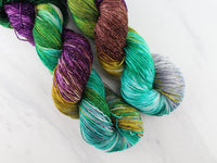 LOTHLORIEN Hand-Dyed Yarn on Sparkly Merino Sock