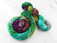 LOTHLORIEN Hand-Dyed Yarn on Sparkly Merino Sock