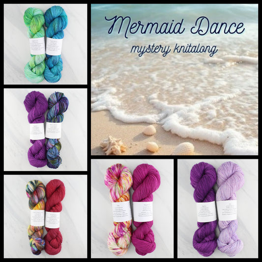 MERMAID DANCE Yarn Sets for Lena Mathisson's Mystery Knitalong - Dyed to Order