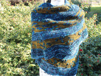 PEACOCK EYES Hand-Dyed Yarn on Sparkly Merino Sock