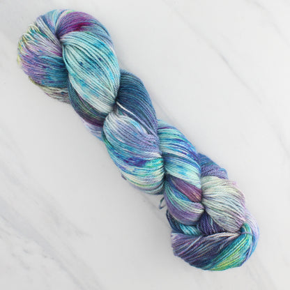 MONET'S CATHEDRAL Hand Dyed on Dream Fingering - Splashed & Speckled Colorway