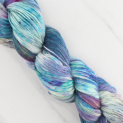 MONET'S CATHEDRAL Hand Dyed on Dream Fingering - Splashed & Speckled Colorway