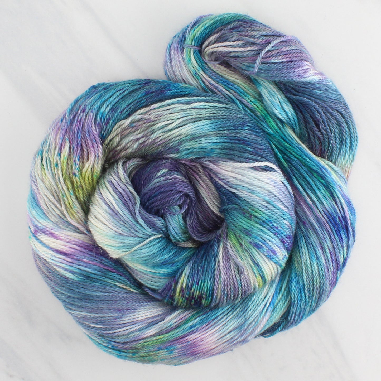 MONET'S CATHEDRAL Hand Dyed on Dream Fingering - Splashed & Speckled Colorway