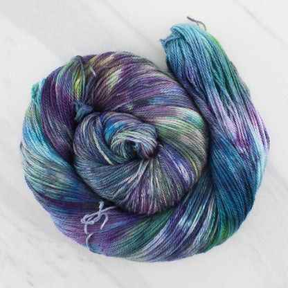 MONET'S CATHEDRAL on Dream Sock- Hand-Dyed Yarn - Purple Lamb