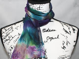 MONET'S CATHEDRAL Hand-Dyed Silk Chiffon Scarf - 8 x 54 inches