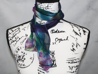 MONET'S CATHEDRAL Hand-Dyed Silk Chiffon Scarf - 8 x 54 inches