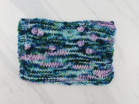 MONET'S WATER LILIES on Stained Glass Sock - Assigned Pooling Colorway
