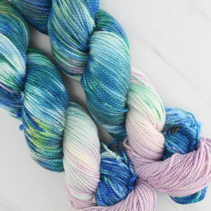 MONET'S WATER LILIES Hand Dyed on Buttery Soft DK  - Assigned Pooling Colorway