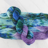 MONET'S WATER LILIES on Sparkly Merino Sock - Assigned Pooling Colorway