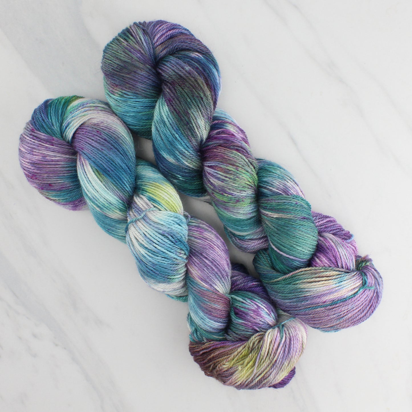 MONET'S CATHEDRAL Hand Dyed on Dream Fingering - Splashed & Speckled Colorway