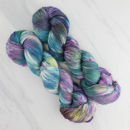 MONET'S CATHEDRAL Hand Dyed on Dream Fingering - Splashed & Speckled Colorway
