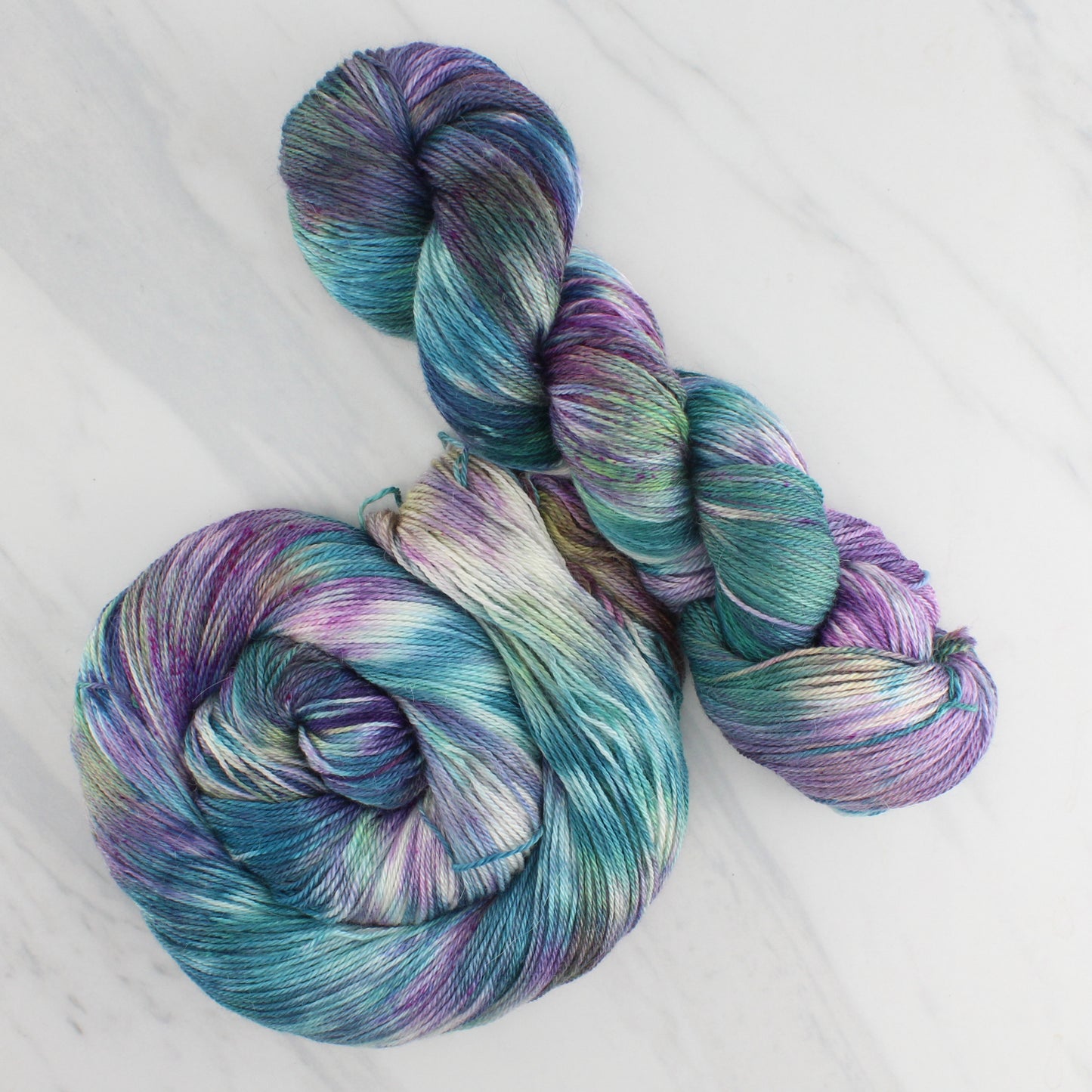 MONET'S CATHEDRAL Hand Dyed on Dream Fingering - Splashed & Speckled Colorway