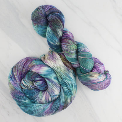 MONET'S CATHEDRAL Hand Dyed on Dream Fingering - Splashed & Speckled Colorway