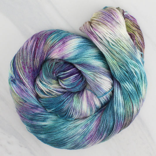 MONET'S CATHEDRAL Hand Dyed on Dream Fingering - Splashed & Speckled Colorway