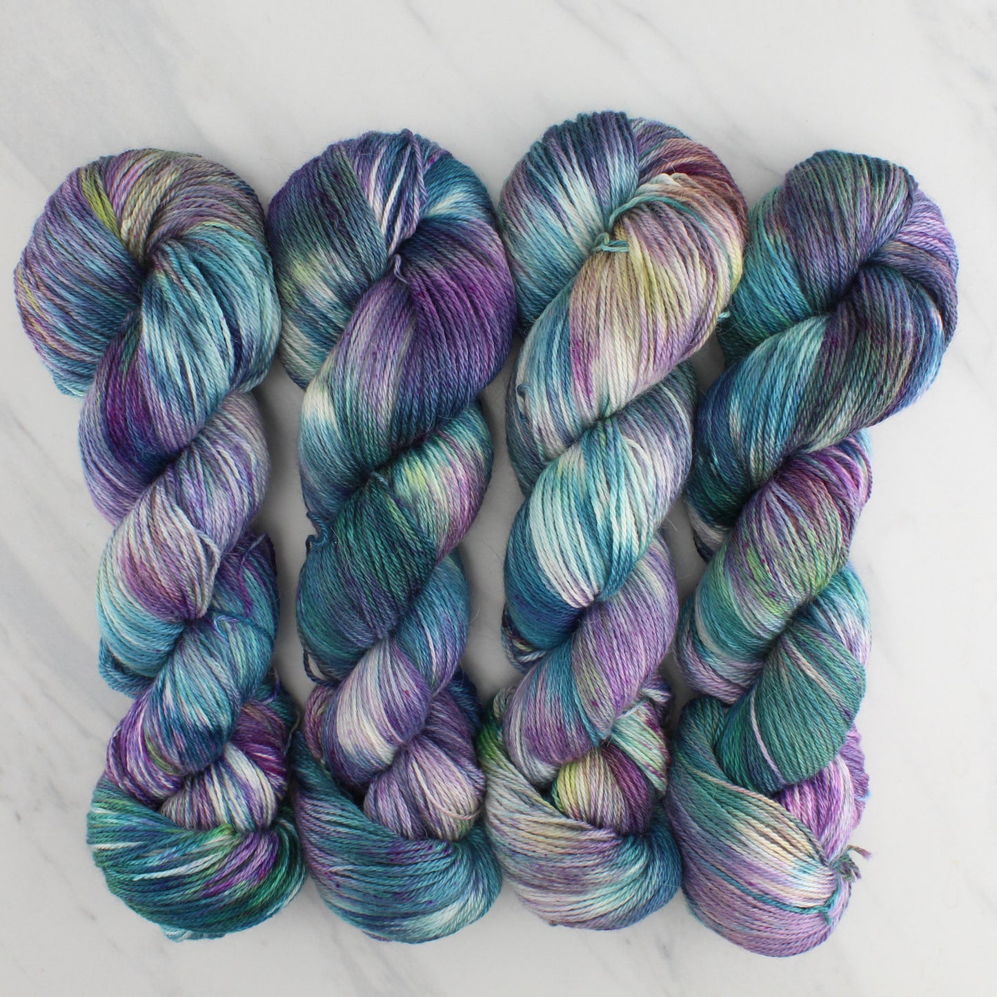 MONET'S CATHEDRAL Hand Dyed on Dream Fingering - Splashed & Speckled Colorway