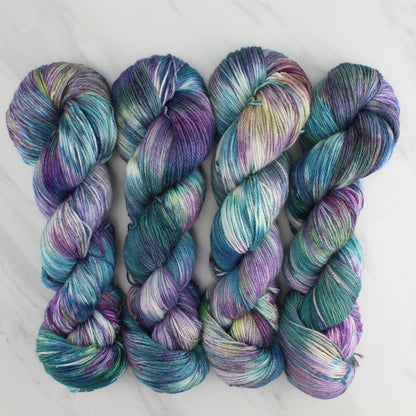 MONET'S CATHEDRAL Hand Dyed on Dream Fingering - Splashed & Speckled Colorway
